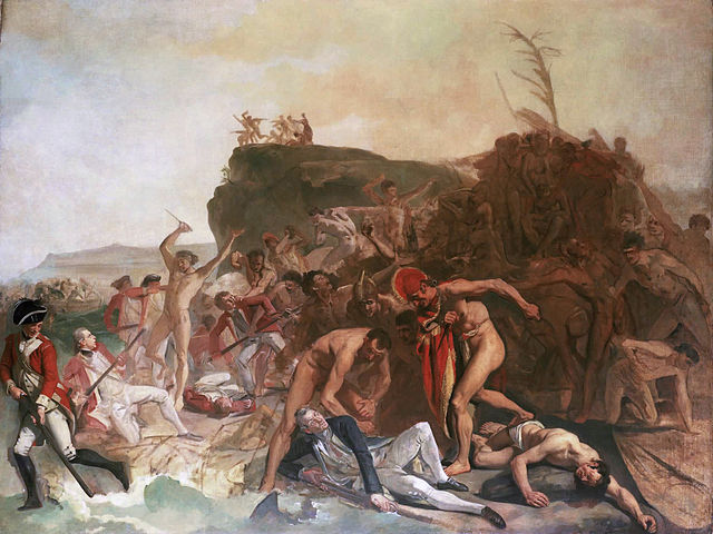 The death of Captain James Cook, 14 February 1779